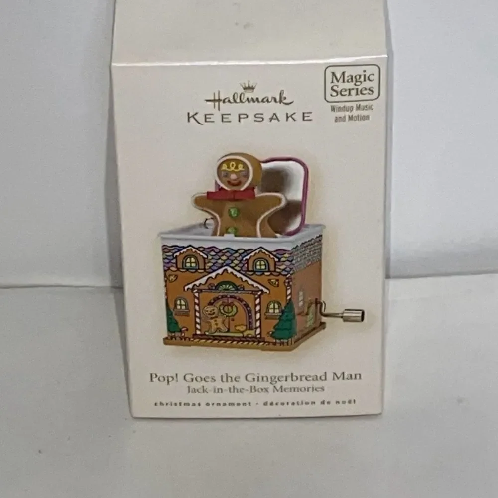 Hallmark Multicolor‎ Pop! Goes the Gingerbread Man Keepsake Ornament NWT